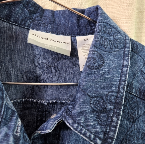 Alfred Dunner Petite | Embroidered Denim Jacket - Picture 4 of 6